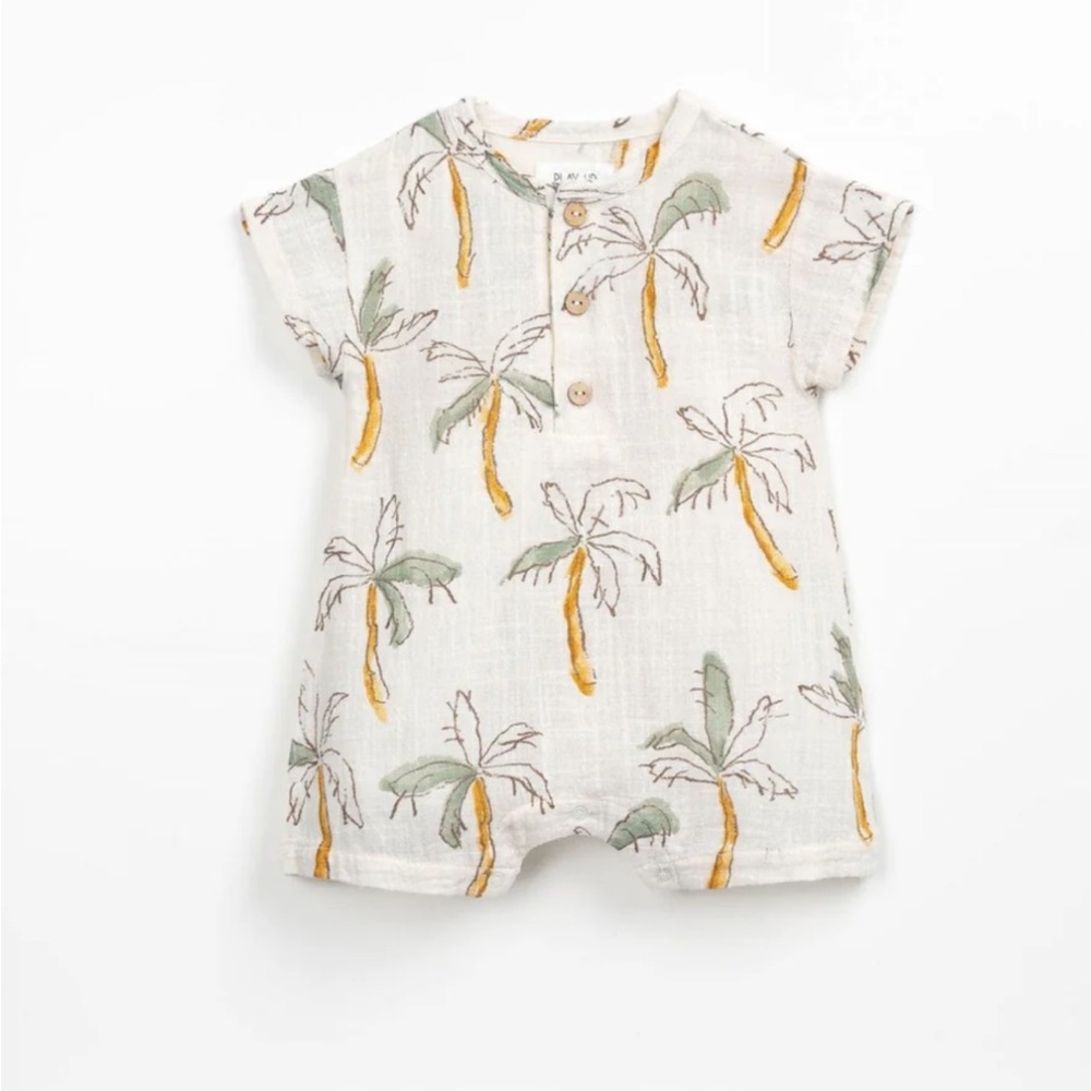 Palm Tree Print Baby Romper